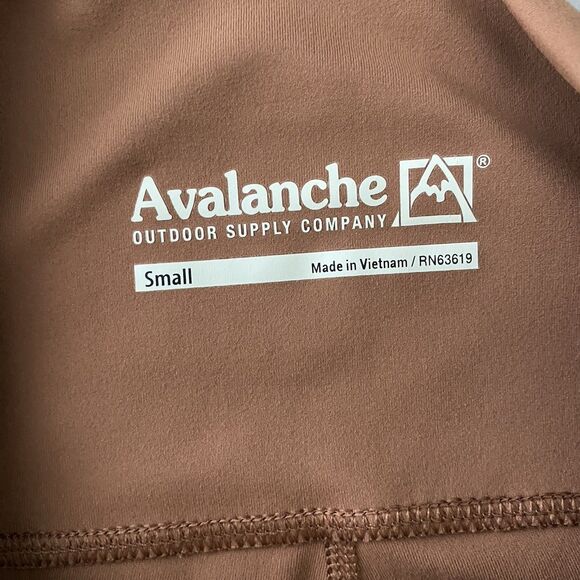 AVALANCHE Cargo Leggings Stretch Pull On Hiking Pockets Yoga Womens S Brown - Picture 5 of 10